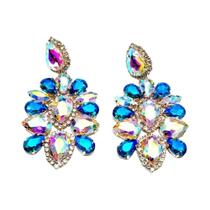 Brincos Grandes De Strass Em Formato De Lustre Para Mulheres, Joia Pendente De Alta Qualidade,