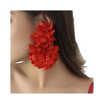 Brincos Grandes Em Forma De Flor Boêmia Vermelha Para Mulheres, Elegantes, Vintage, Tendência, Joias