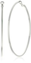 Brincos GUESS Square Edge Hoop Silver para mulheres