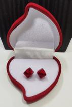 Brincos Hexagonais em Aço Inox Cubo 3D