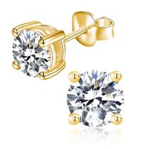 Brincos IMOLOVE Moissanite 0,6-3 quilates em prata esterlina cor D