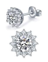 Brincos IMOLOVE Moissanite banhados a ouro branco 18K