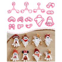 Brincos Keoker Halloween Ghost da Polymer Clay Cutters x13 Brincos Keoker Halloween Ghost da Polymer Clay Cutters x13
