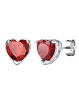 Brincos KeyStyle Ruby Birthstone em prata esterlina 925