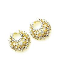 Brincos Laço Microzirconias Cristal Banho Ouro 18k 3741 Brincos Laço Microzirconias Cristal Banho Ouro 18k 3741