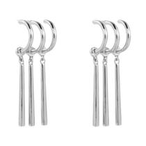 Brincos Longos De Cosplay De Anime Com Três Pendentes Para Mulheres E Homens, Joias De Piercing