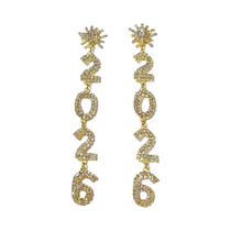 Brincos Longos De Pendurar Com Pingente De Floco De Neve De Strass Brilhante E Borla De Natal, Da