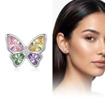 Brincos Luz Borboleta Minimalista MicroCravejada Zirconia Delicada Luxo Casual Brincos Luz Borboleta Minimalista MicroCravejada Zirconia Delicada Luxo Casual