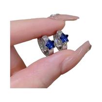 Brincos Mini Estrela De Zircônia Prata Para Mulheres, Joias De Moda Para Festas E Presentes De