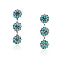 Brincos Montana West Western Turquoise Boho Statement