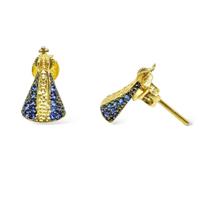 Brincos Nossa Senhora Aparecida Ouro 18k 750