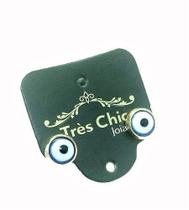 Brincos Olho Grego Banho Ouro 18k 3136