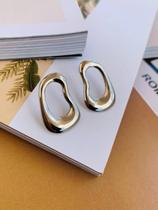 Brincos Orgânicos folheados a Ouro e a Prata tendência Brincos Orgânicos folheados a Ouro e a Prata tendência