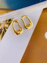 Brincos Orgânicos folheados a Ouro e a Prata tendência