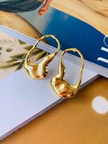 Brincos organicos maximalista folheado a ouro 18kl e prata Brincos organicos maximalista folheado a ouro 18kl e prata