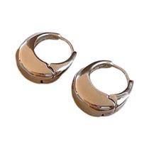 Brincos Ovais Metálicos Punk Geométricos Em Forma De U Minimalistas Acessórios De Joias Para O Dia a