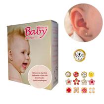 Brincos Para Bebês E Crianças 100% Antialérgico Ouro 24k AT Brincos Para Bebês E Crianças 100% Antialérgico Ouro 24k AT