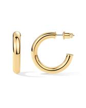 Brincos PAVOI Banhados a Ouro 14K Grossos com Argola de 30 mm