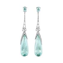 Brincos Pendentes Azul Claro Para Mulheres: Joia De Festa E Casamento Com Design Moderno E Elegante