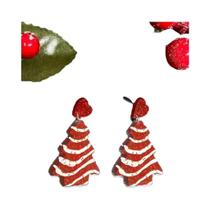 Brincos Pendentes De Natal Em Acrílico Com Alpaca, Dinossauro, Cacto E Biscoito De Gengibre, Joias