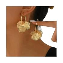 Brincos Pendentes Dourados Vintage Com Borboleta E Flor, Acessórios De Joalheria Da Moda Para