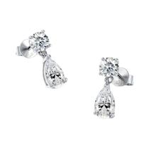 Brincos Pendentes Elegantes De Moissanite De 1.5 Quilates Em Prata 925, Tendência De Moda Versátil Brincos Pendentes Elegantes De Moissanite De 1.5 Quilates Em Prata 925, Tendência De Moda Versátil