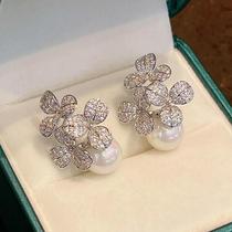 Brincos Pendentes Femininos Para Festa De Casamento Huitan Flores Luxuosas Com Pérolas Imitadas Brincos Pendentes Femininos Para Festa De Casamento Huitan Flores Luxuosas Com Pérolas Imitadas
