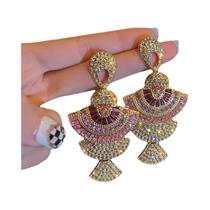 Brincos Pendentes Geométricos De Cristal Rosa Estilo Barroco Vintage Acessórios De Joias Para Brincos Pendentes Geométricos De Cristal Rosa Estilo Barroco Vintage Acessórios De Joias Para