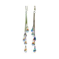 Brincos Pendentes Longos com Borla de Cristal - Elegantes e Românticos - Presente Ideal