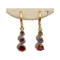 Brincos Pendentes Vintage De Pedra Verde Com Banho De Ouro 14k, Joias Elegantes Para Casamento E Brincos Pendentes Vintage De Pedra Verde Com Banho De Ouro 14k, Joias Elegantes Para Casamento E