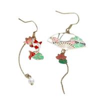 Brincos Pendurados Assimétricos de Guindaste - Estilo Chinês - Joias Femininas