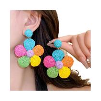 Brincos Pendurados com Flores de Strass - Joias de Moda Versátil para Mulheres