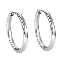 Brincos Pequenos De Argola Prateados Para Mulheres E Homens Em Aço Inoxidável Redondos