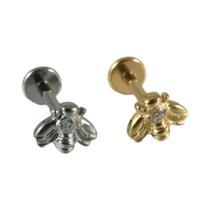 Brincos Pequenos De Cartilagem De Titânio Com Zircônia 16G Com Rosca Interna Cz Flor Hélice Tragus