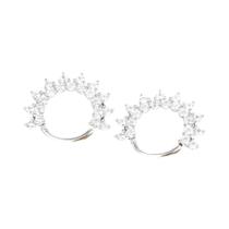 Brincos Pequenos De Cristal Zirconia Com Banho De Ouro Vintage Para Mulheres, Piercing De Cartilagem