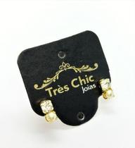 Brincos Pérola E Zirconia Banho De Ouro 18k 2542