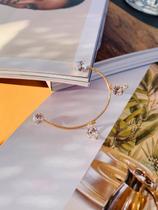 Brincos Piercing folheado com ponto de luz cristal de vidro
