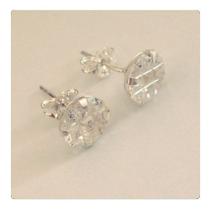 Brincos Prata Legítima Ponto De Luz 9 Mm Masculino Feminino