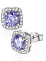 Brincos QUEENOU Moissanite 1CT* 2 D, cor prata 925