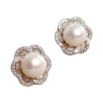 Brincos Redondos De Pérola Imitada Prateada Brilhante Para Mulheres, Joias Da Moda Para Casamento Brincos Redondos De Pérola Imitada Prateada Brilhante Para Mulheres, Joias Da Moda Para Casamento