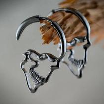 Brincos Retrô Punk De Caveira Para Homens E Mulheres, Joias Góticas Steampunk Vintage De Esqueleto,
