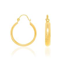 Brincos Rommanel Argola Larga Banhado A Ouro 18k 520284