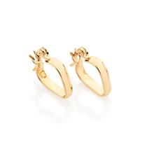 Brincos rommanel banhado ouro 18k feminino argola coração pequeno 520883