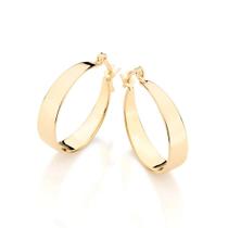 Brincos rommanel banhado ouro 18k feminino argola larga 522902