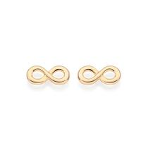 Brincos rommanel feminino banhado ouro 18k pequeno simbolo infinito vazado 527444 Brincos rommanel feminino banhado ouro 18k pequeno simbolo infinito vazado 527444
