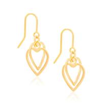 Brincos Rommanel Formado Corações Vazado Entrelaçados 522931 Brincos Rommanel Formado Corações Vazado Entrelaçados 522931