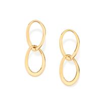 Brincos Rommanel Grandes Pendurado Peça Oval Banhado 526798