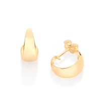 Brincos Rommanel Meia Argola Lisa Banhado a Ouro 526726 Brincos Rommanel Meia Argola Lisa Banhado a Ouro 526726