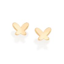 Brincos Rommanel Pequeno Borboleta Banhado A Ouro 18k 526738 Brincos Rommanel Pequeno Borboleta Banhado A Ouro 18k 526738