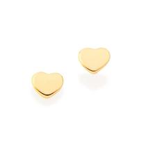 Brincos Rommanel Pequenos Coração Liso Segundo Furo 522928